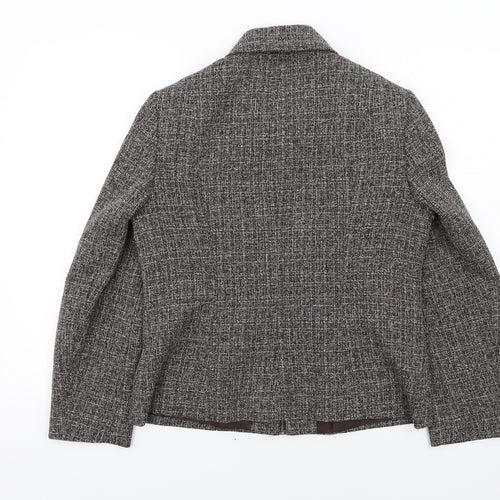 Debenhams Womens Brown Jacket Blazer Size 14 Zip