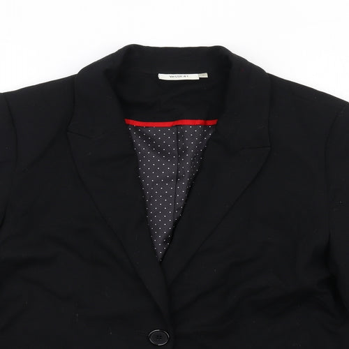 Yessica Womens Black Viscose Jacket Blazer Size L
