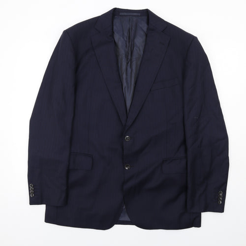 Marks and Spencer Mens Blue Wool Jacket Suit Jacket Size 42 Regular