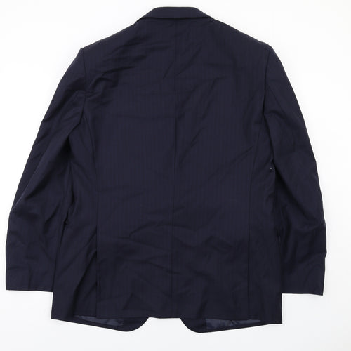 Marks and Spencer Mens Blue Wool Jacket Suit Jacket Size 42 Regular