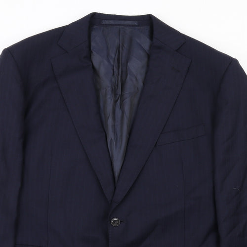 Marks and Spencer Mens Blue Wool Jacket Suit Jacket Size 42 Regular