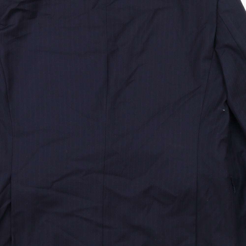 Marks and Spencer Mens Blue Wool Jacket Suit Jacket Size 42 Regular