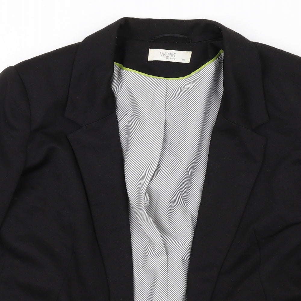 Wallis Womens Black Jacket Blazer Size 18