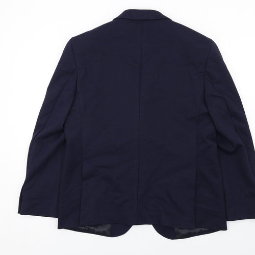 Marks and Spencer Mens Blue Polyamide Jacket Suit Jacket Size 42 Regular
