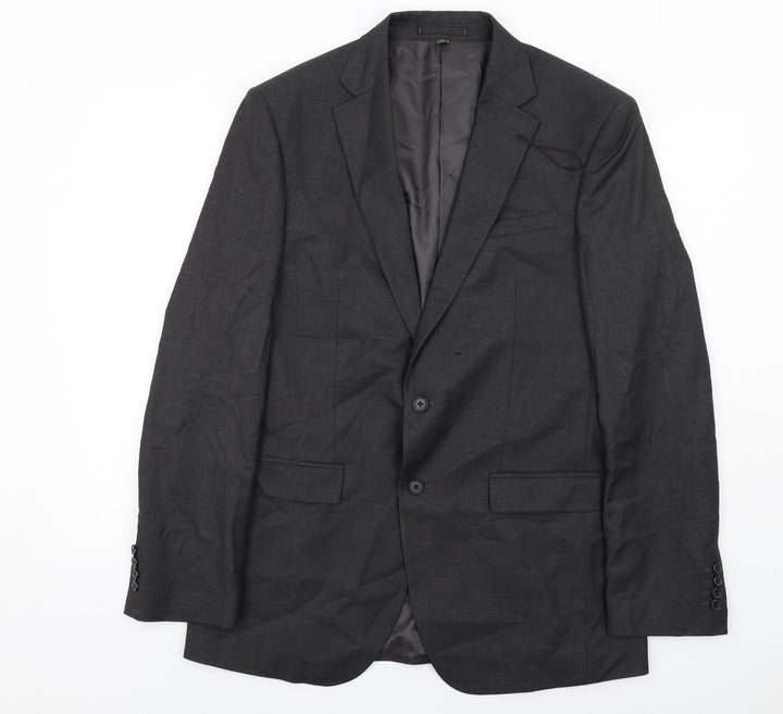 Marks and Spencer Mens Grey Polyester Jacket Suit Jacket Size 40 Regular