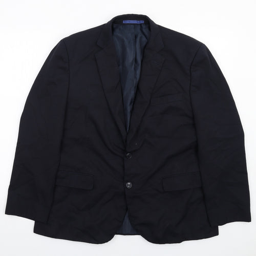 Marks and Spencer Mens Blue Polyester Jacket Suit Jacket Size 42 Regular