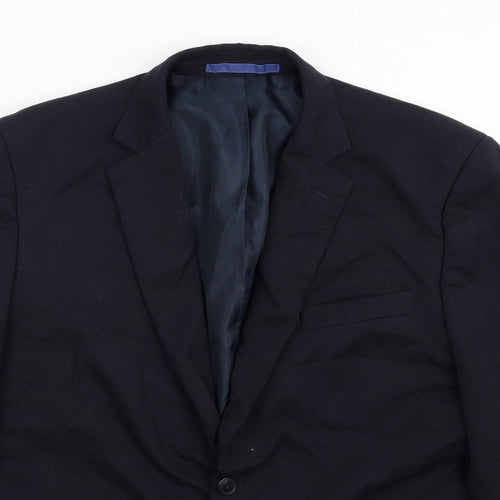 Marks and Spencer Mens Blue Polyester Jacket Suit Jacket Size 42 Regular