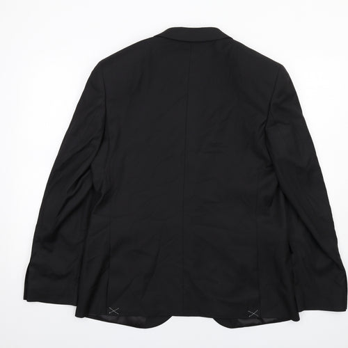 Marks and Spencer Mens Black Polyester Jacket Suit Jacket Size 42 Regular