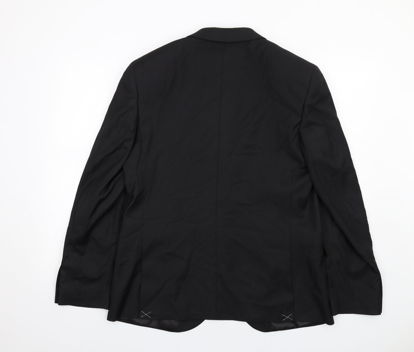 Marks and Spencer Mens Black Polyester Jacket Suit Jacket Size 42 Regular