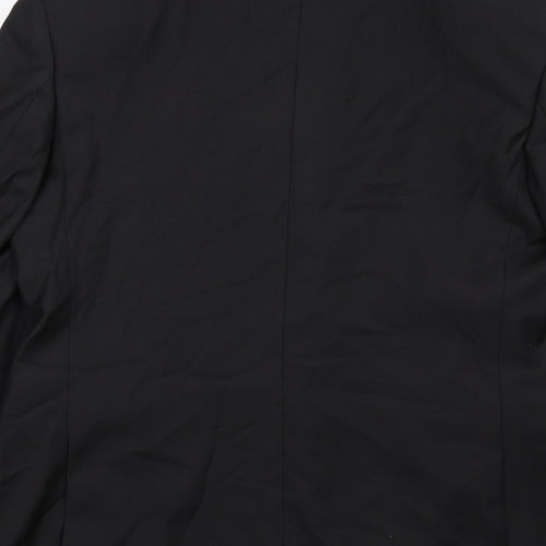Marks and Spencer Mens Black Polyester Jacket Suit Jacket Size 42 Regular