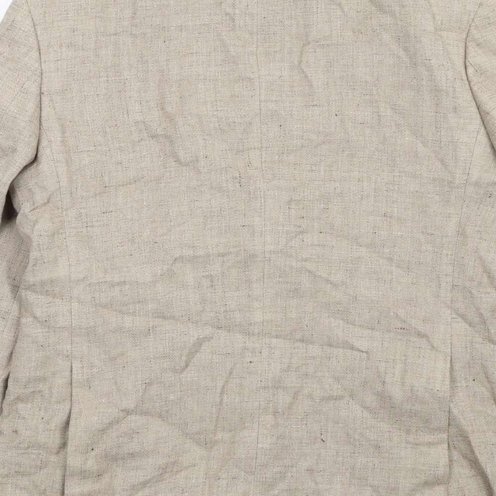 Marks and Spencer Mens Beige Linen Jacket Suit Jacket Size 38 Regular