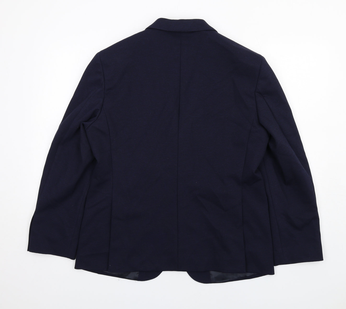 Marks and Spencer Mens Blue Polyamide Jacket Suit Jacket Size 40 Regular