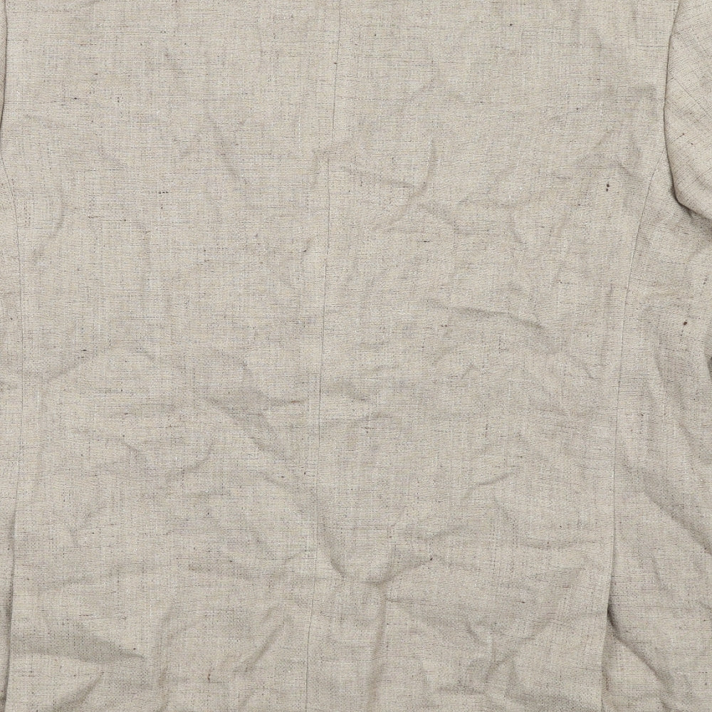 Marks and Spencer Mens Beige Linen Jacket Blazer Size 46 Regular