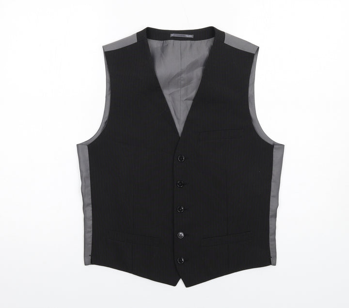 Marks and Spencer Mens Grey Polyester Jacket Suit Waistcoat Size S Regular