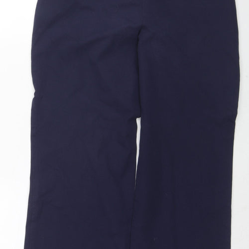 NEXT Womens Blue Cotton Dress Pants Trousers Size 10 L24 in Regular Zip