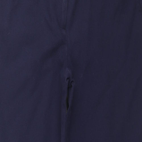 NEXT Womens Blue Cotton Dress Pants Trousers Size 10 L24 in Regular Zip