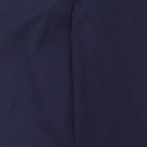 NEXT Womens Blue Cotton Dress Pants Trousers Size 10 L24 in Regular Zip