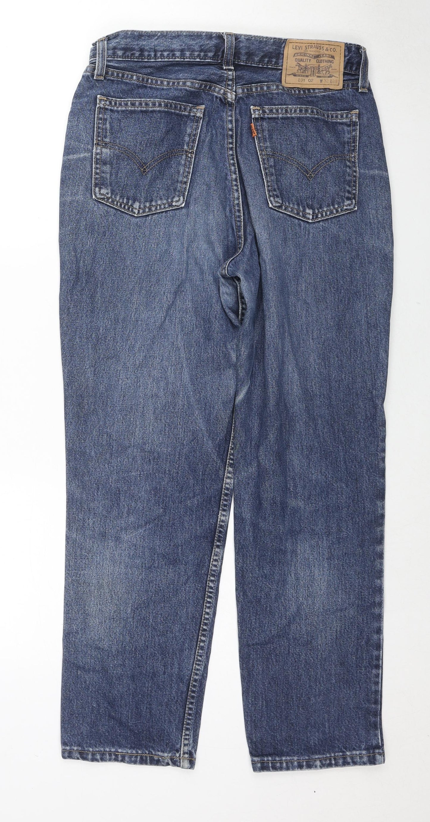 Levi's Mens Blue Cotton Straight Jeans Size 32 in L28 in Regular Zip