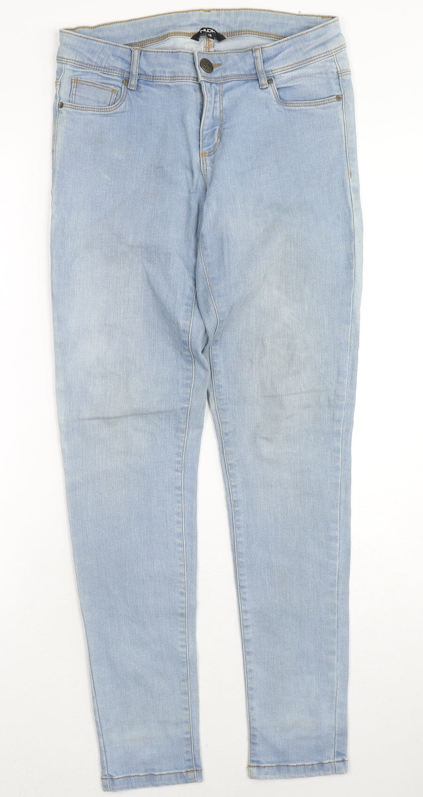 Nuon Womens Blue Cotton Skinny Jeans Size 28 in L29 in Regular Zip