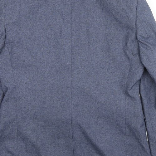 Burton Mens Blue Polyester Jacket Suit Jacket Size 40 Regular