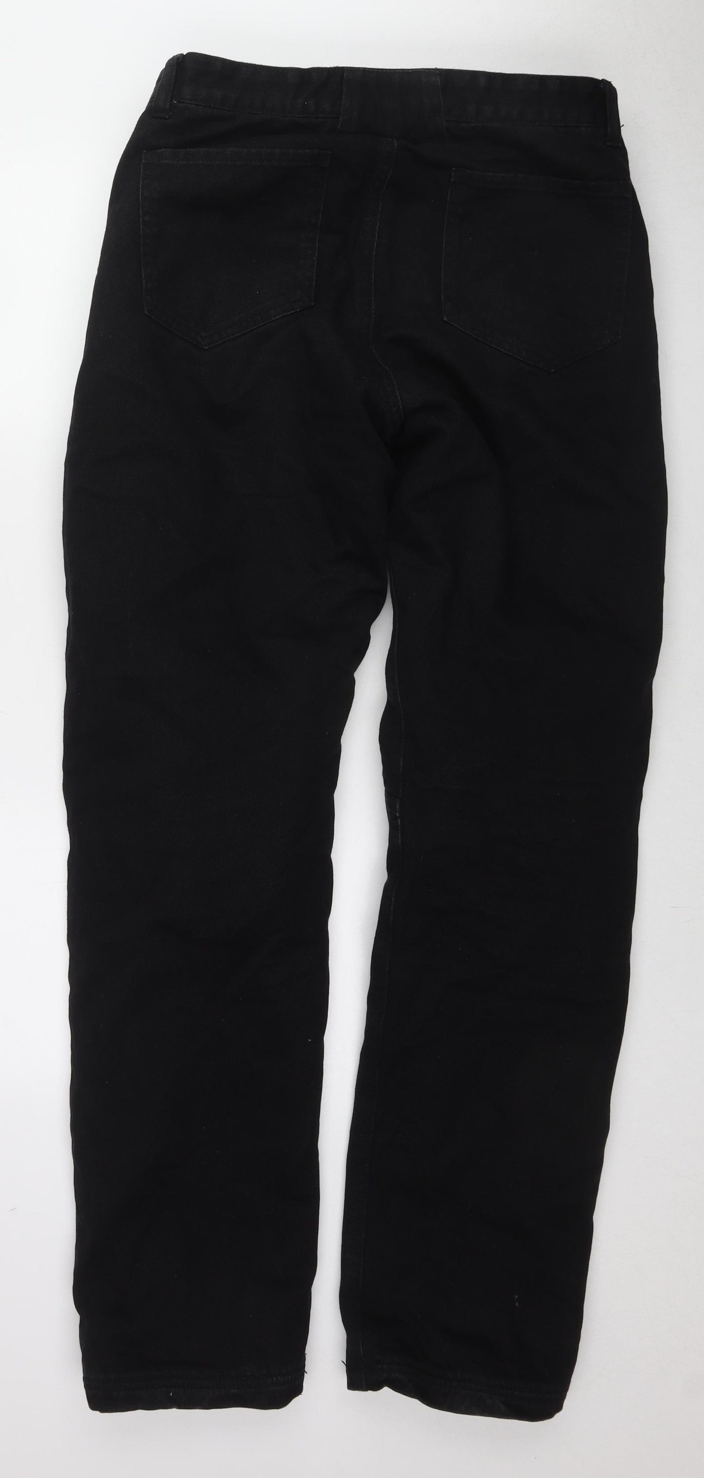 Crane Mens Black Cotton Straight Jeans Size 34 in L31 in Regular Zip - Motorcycle Jeans