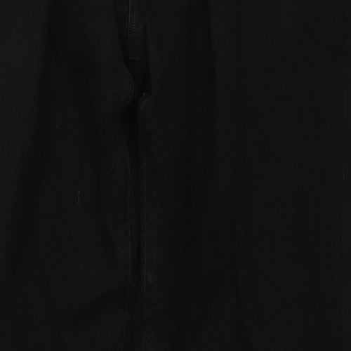 Crane Mens Black Cotton Straight Jeans Size 34 in L31 in Regular Zip - Motorcycle Jeans