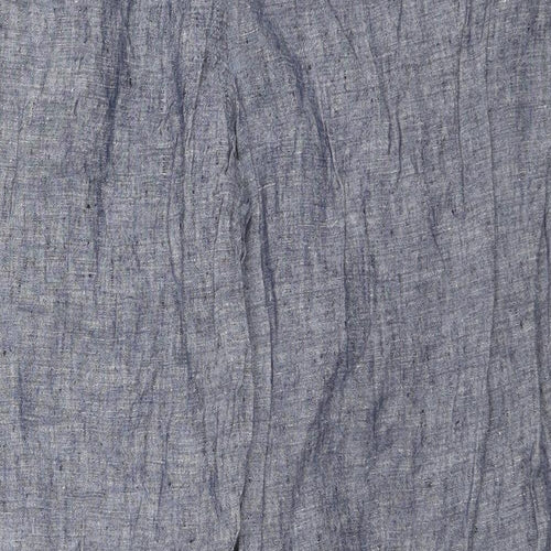 Tahari Womens Blue Linen Trousers Size M L24 in Regular