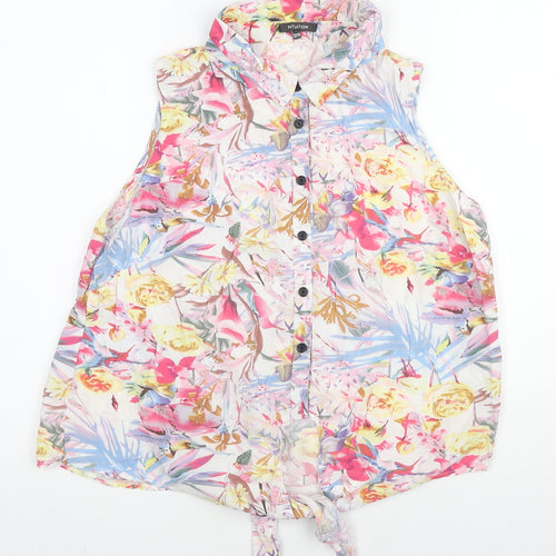 Intuition Womens Multicoloured Floral Viscose Basic Button-Up Size 12 Collared - Size 12-14