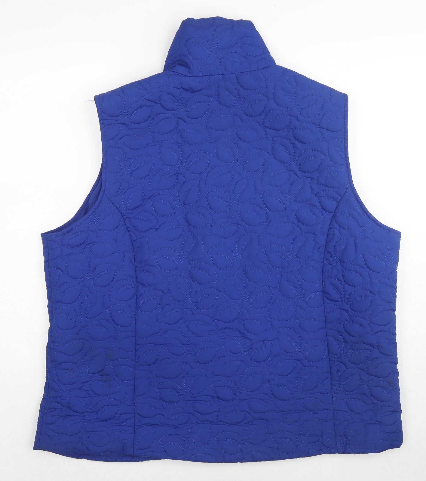TIGI Womens Blue Gilet Jacket Size 22 Zip - Size 22-24 Textured