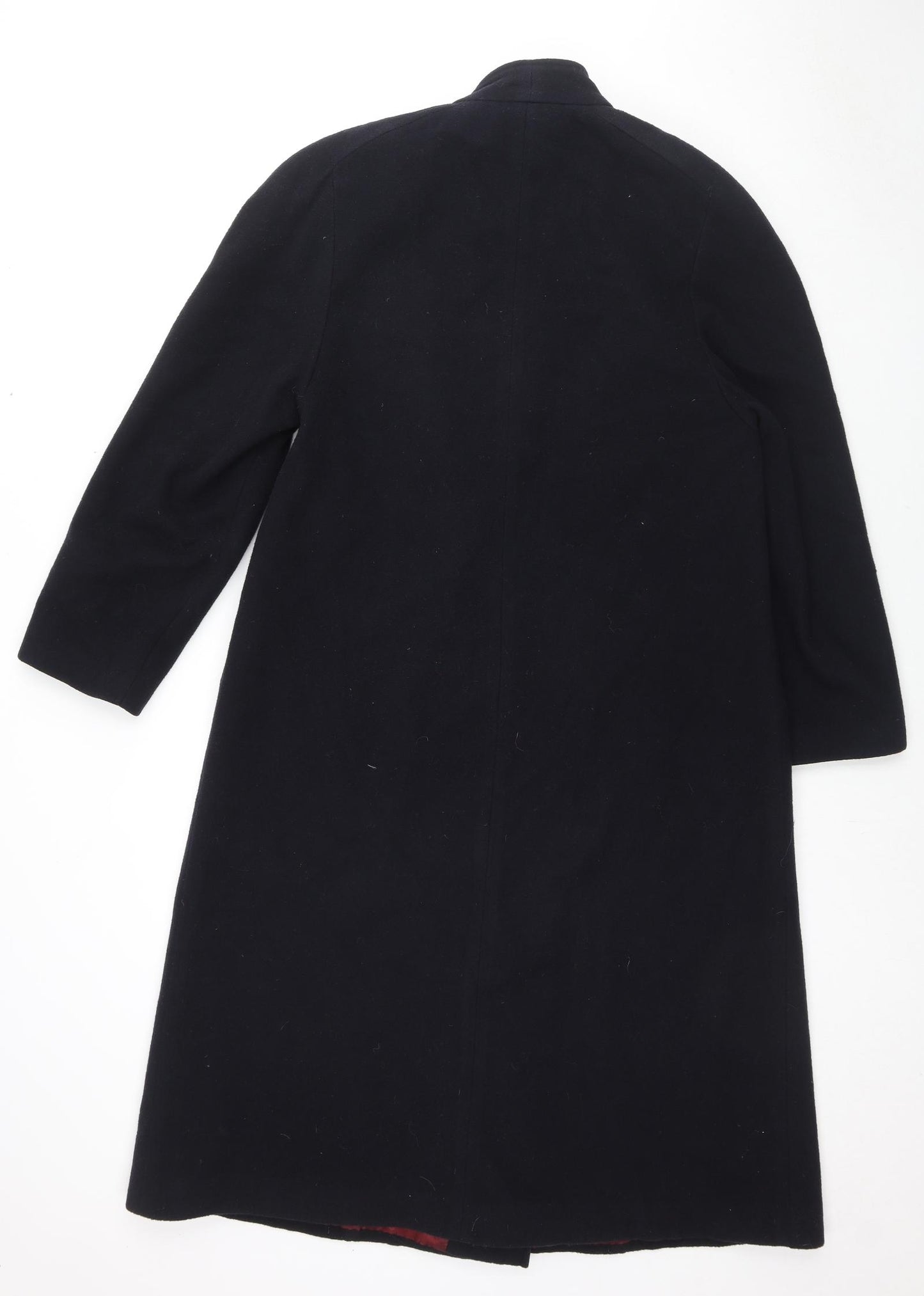 I.Q. Womens Black Overcoat Coat Size 10 Button