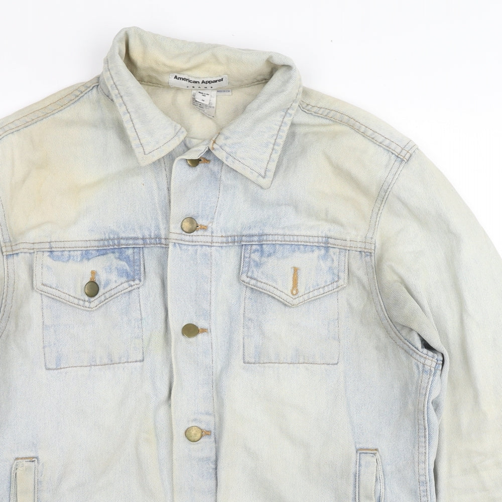 American Apparel Womens Blue Jacket Size M Button