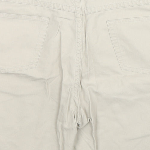 M&Co Womens Beige Cotton Chino Shorts Size 18 L6 in Regular Zip