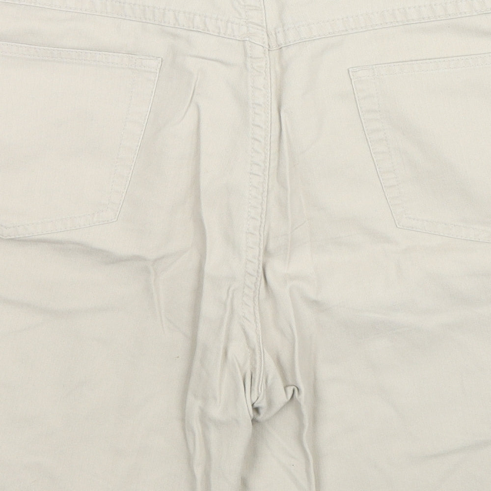 M&Co Womens Beige Cotton Chino Shorts Size 18 L6 in Regular Zip