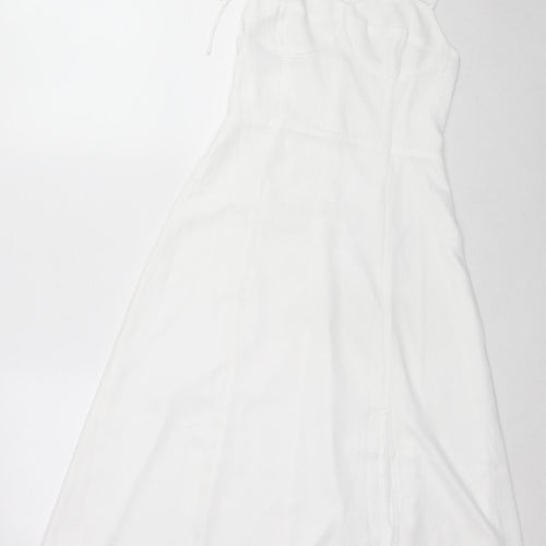 NLW Womens White Polyester Fit & Flare Size S Sweetheart Zip