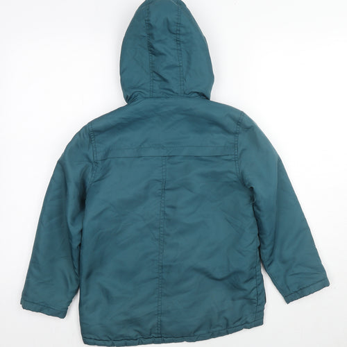 Urban Boys Boys Blue Basic Coat Coat Size 6-7 Years Zip