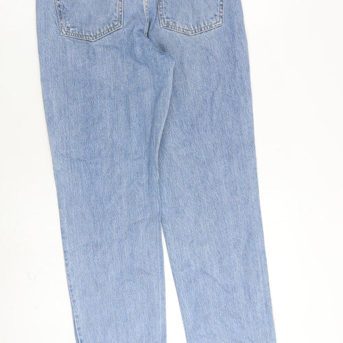 French Connection Womens Blue Cotton Straight Jeans Size 10 L30 in Regular Zip