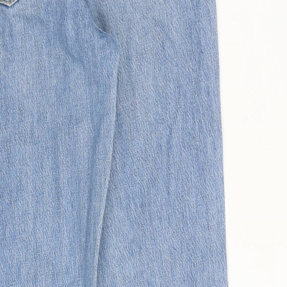 French Connection Womens Blue Cotton Straight Jeans Size 10 L30 in Regular Zip
