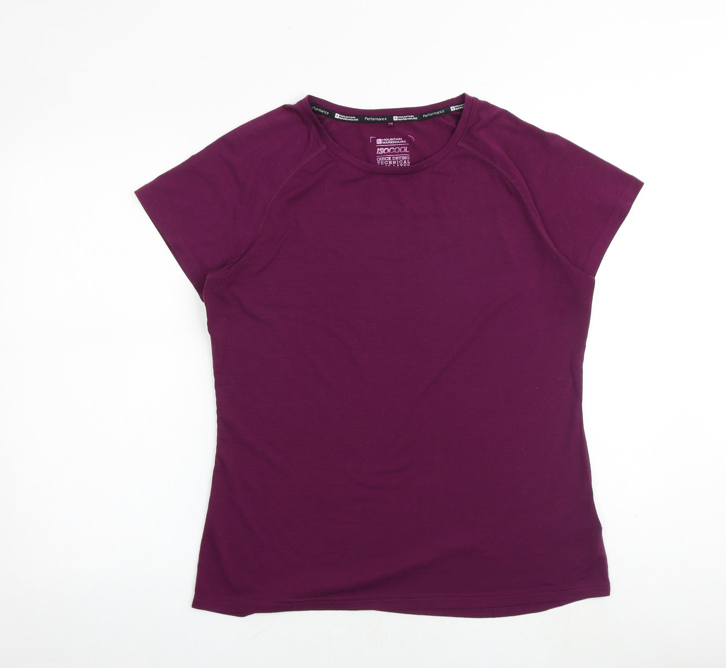 Mountain Warehouse Womens Purple Polyester Basic T-Shirt Size 16 Round Neck