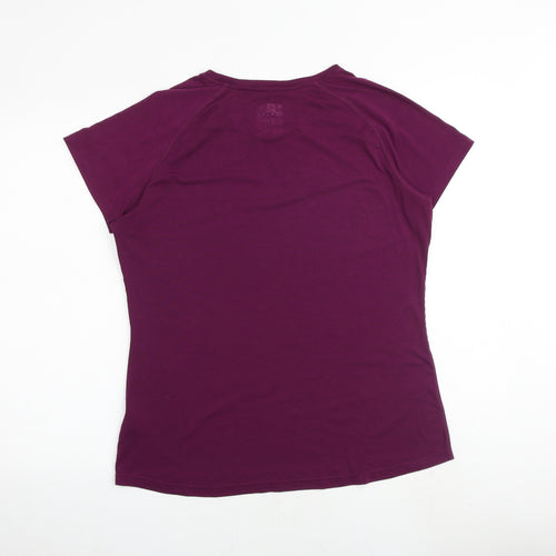 Mountain Warehouse Womens Purple Polyester Basic T-Shirt Size 16 Round Neck