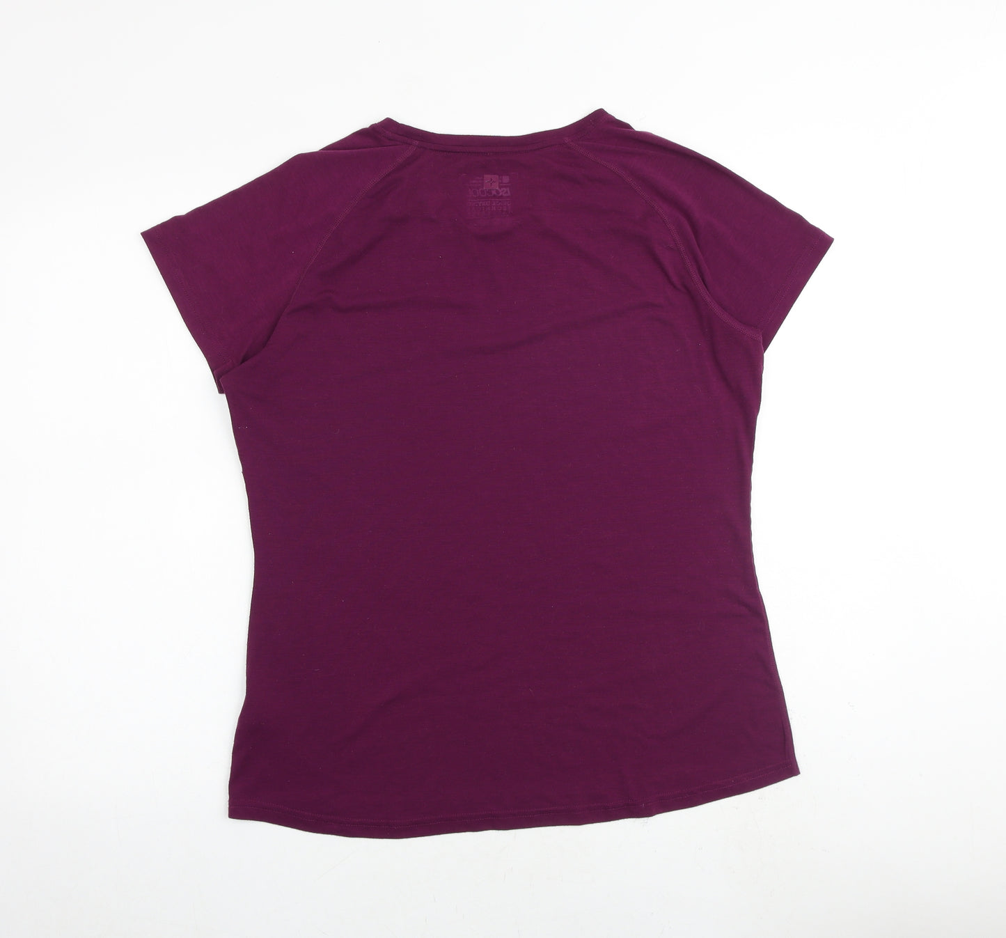 Mountain Warehouse Womens Purple Polyester Basic T-Shirt Size 16 Round Neck