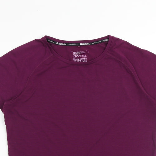 Mountain Warehouse Womens Purple Polyester Basic T-Shirt Size 16 Round Neck