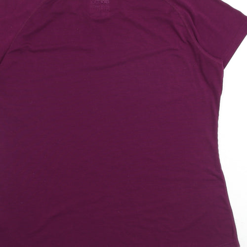 Mountain Warehouse Womens Purple Polyester Basic T-Shirt Size 16 Round Neck