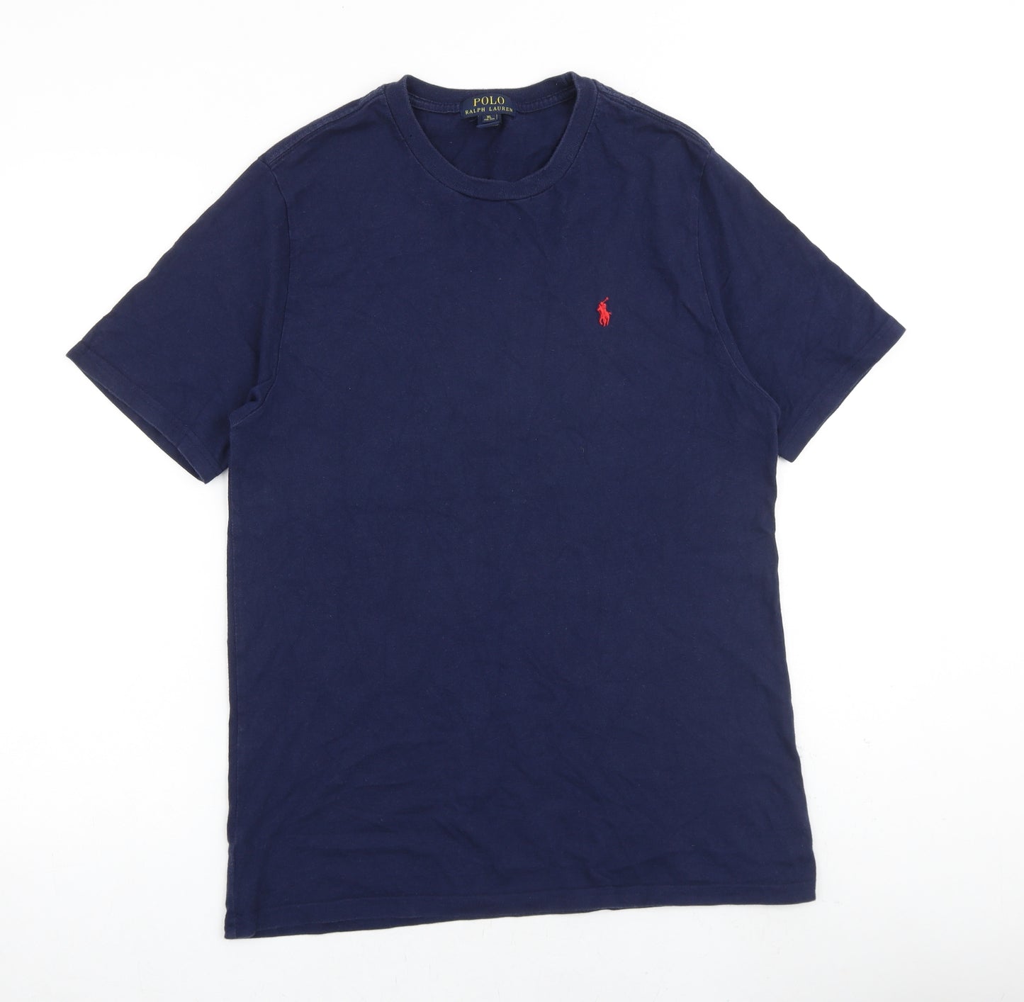 Polo Ralph Lauren Womens Blue Cotton Basic T-Shirt Size 18 Round Neck