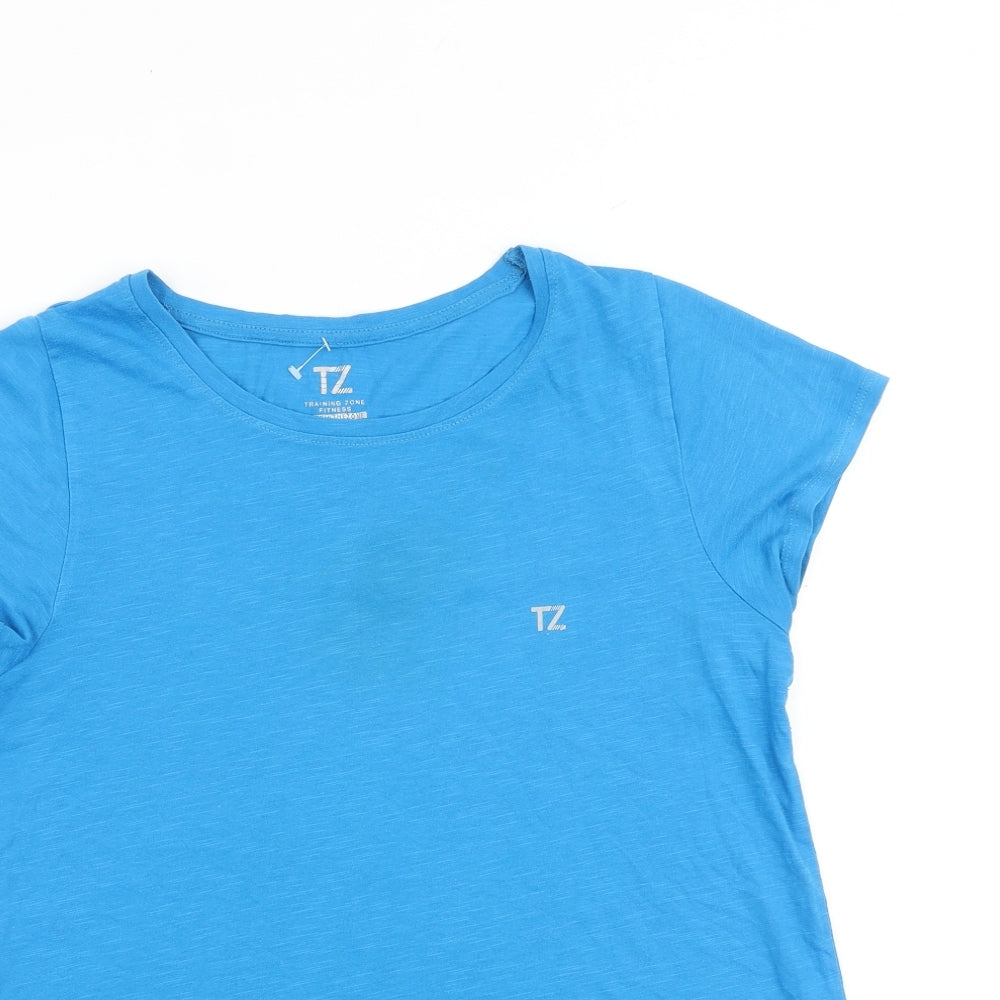 Training Zone Womens Blue Polyester Basic T-Shirt Size 12 Round Neck