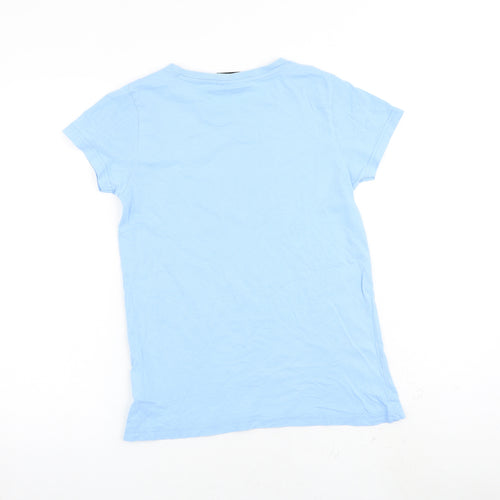 Peter Storm Boys Blue 100% Cotton Basic T-Shirt Size 13 Years Round Neck Pullover - Only One Planet