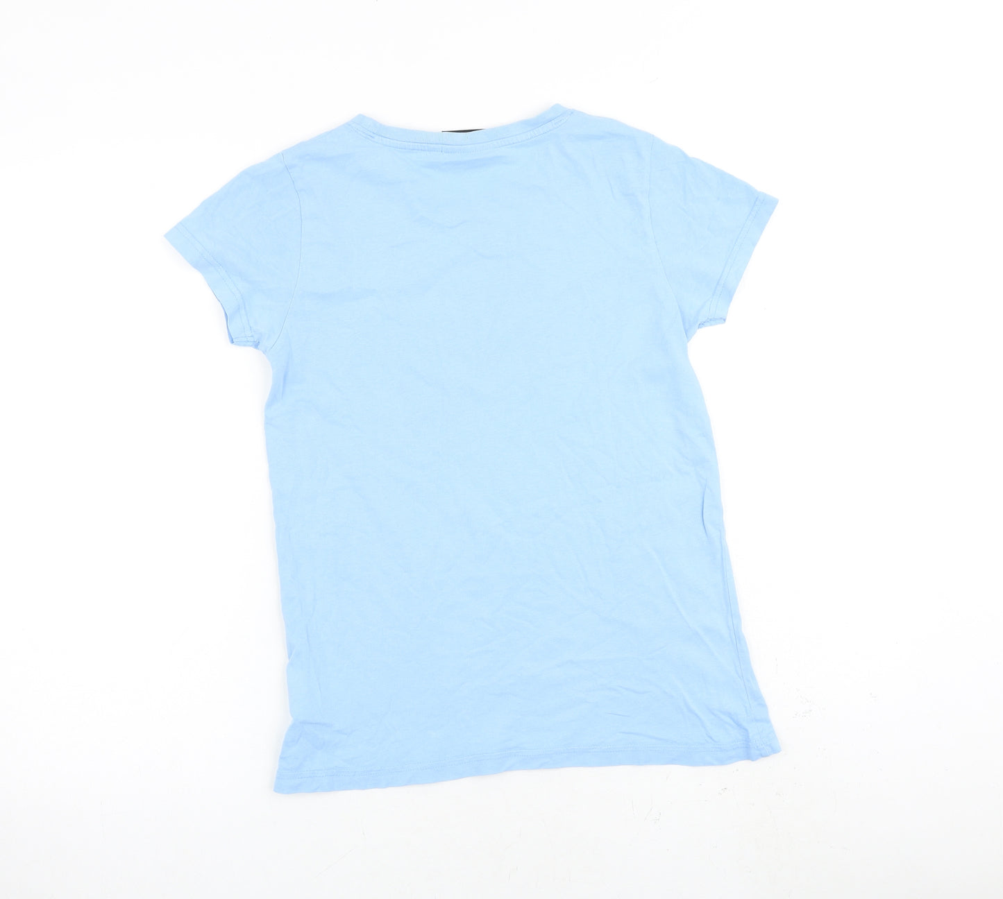 Peter Storm Boys Blue 100% Cotton Basic T-Shirt Size 13 Years Round Neck Pullover - Only One Planet