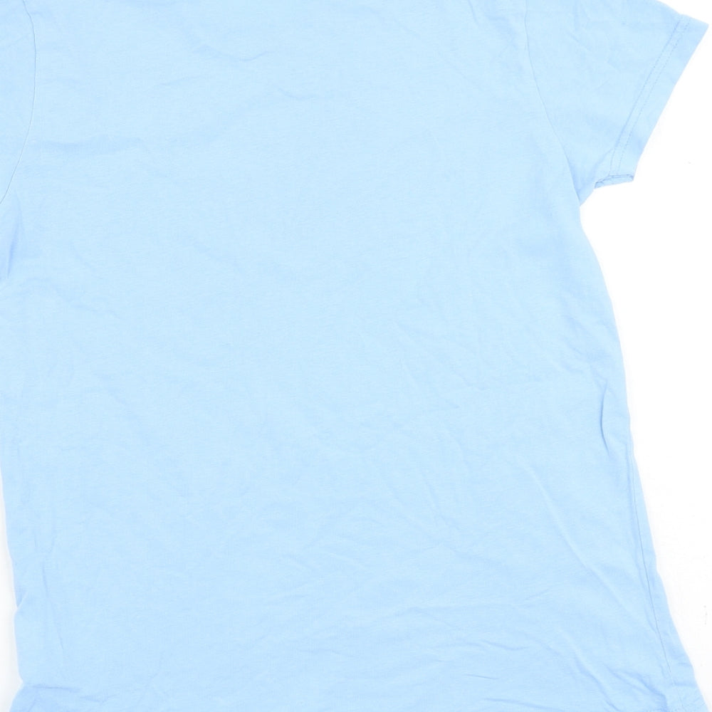 Peter Storm Boys Blue 100% Cotton Basic T-Shirt Size 13 Years Round Neck Pullover - Only One Planet