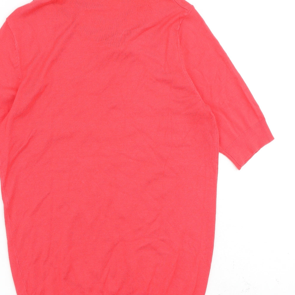 Wallis Womens Pink Round Neck Acrylic Pullover Jumper Size 12