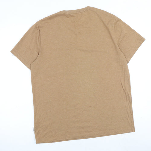 Burton Mens Brown Cotton T-Shirt Size L Crew Neck