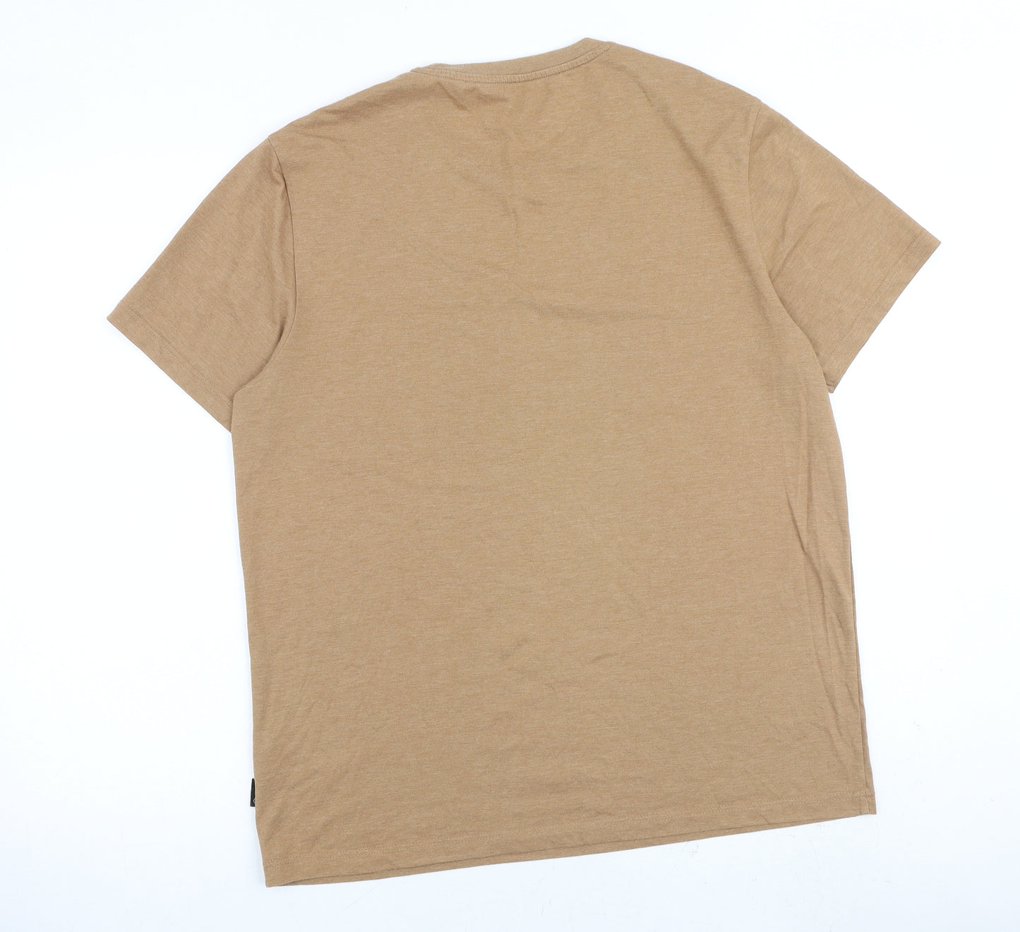 Burton Mens Brown Cotton T-Shirt Size L Crew Neck